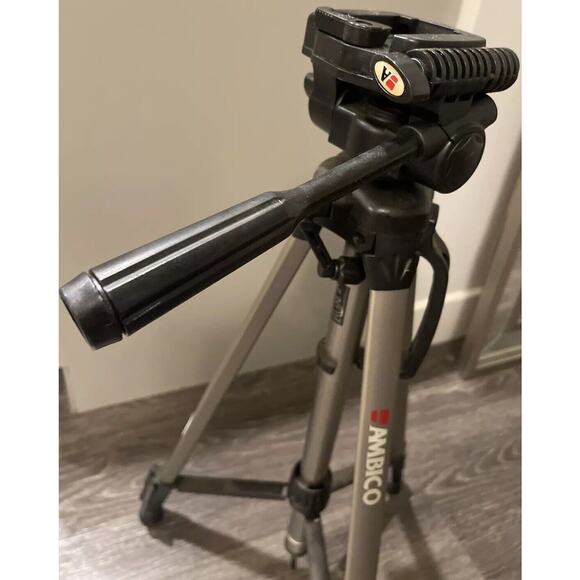 Ambico V-0551 Tri Pod Adjustable Height Flip Lock Lever Bubble Level Geared Pan - Picture 2 of 8